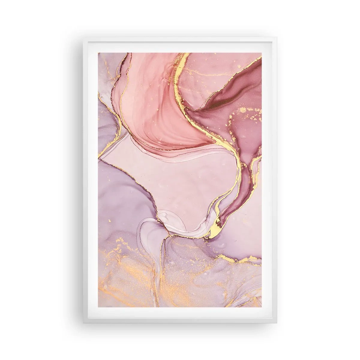 Affiche dans un cadre blanc - Poster - Caresse de couleurs - 61x91 cm