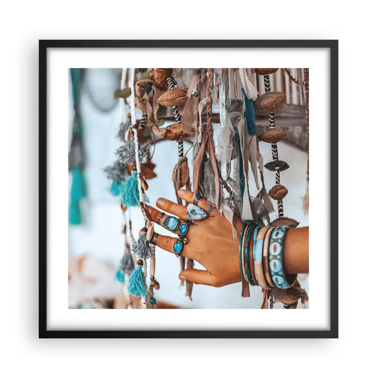 Affiche dans un cadre noir - Poster - Trésor local - 50x50 cm