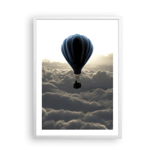 Affiche dans un cadre blanc - Poster - Un vagabond au dessus des nuages - 50x70 cm