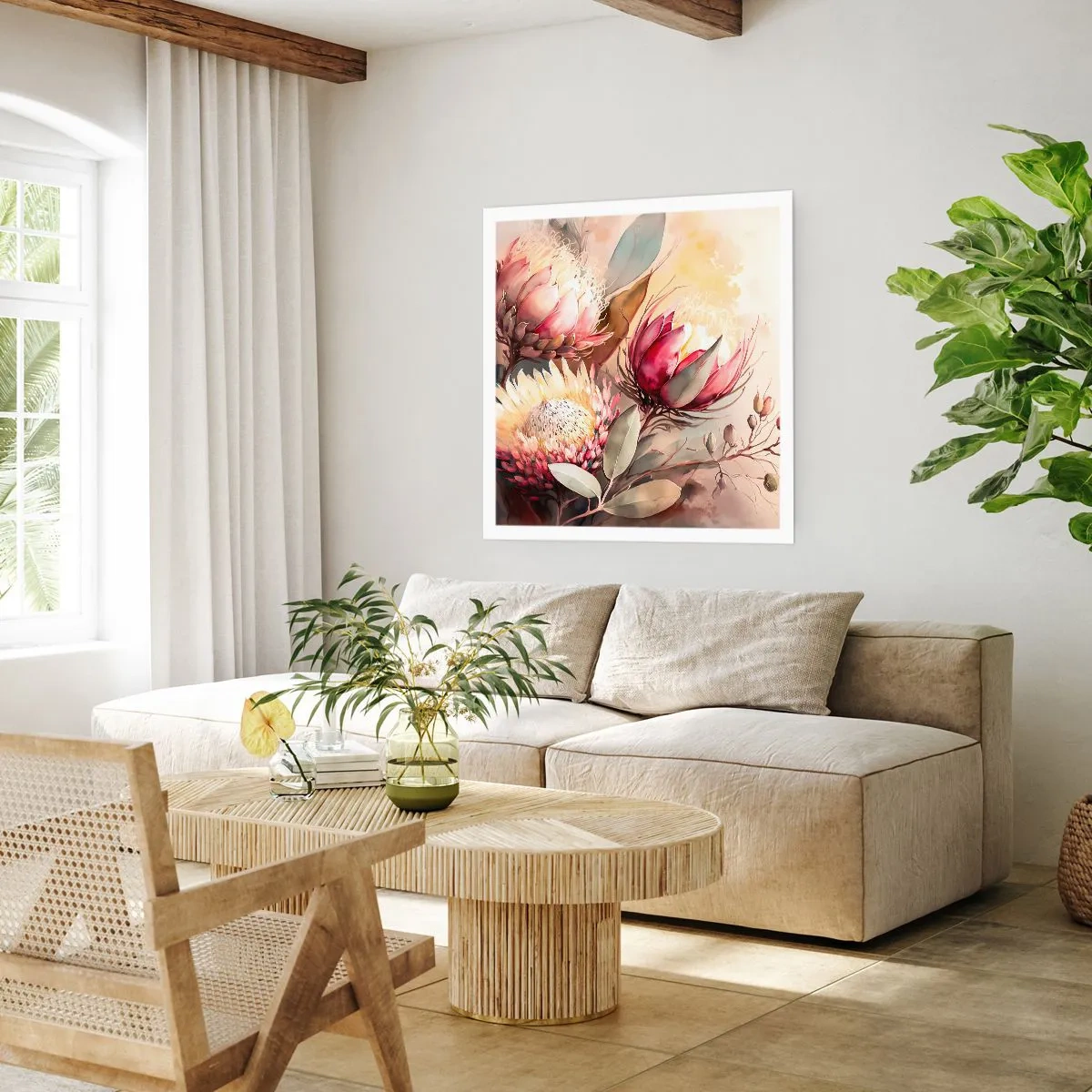 Affiche - Poster - De profil et de face - 30x30 cm