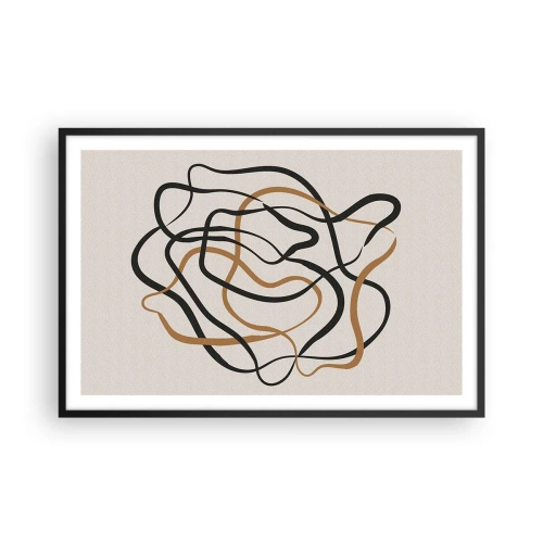 Affiche dans un cadre noir - Poster - Tout s'est mal déroulé - 91x61 cm