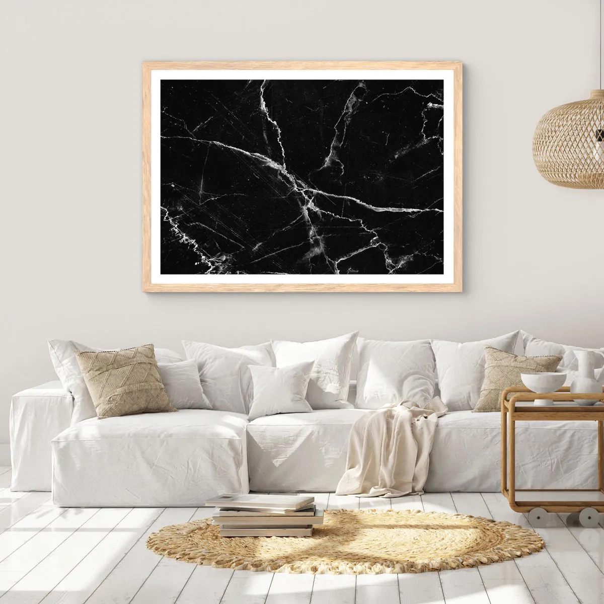 Affiche dans un chêne clair - Poster - La vie secrète de la pierre - 91x61 cm