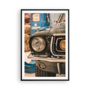 Affiche dans un cadre noir - Poster - Rencontre avec une légende - 61x91 cm