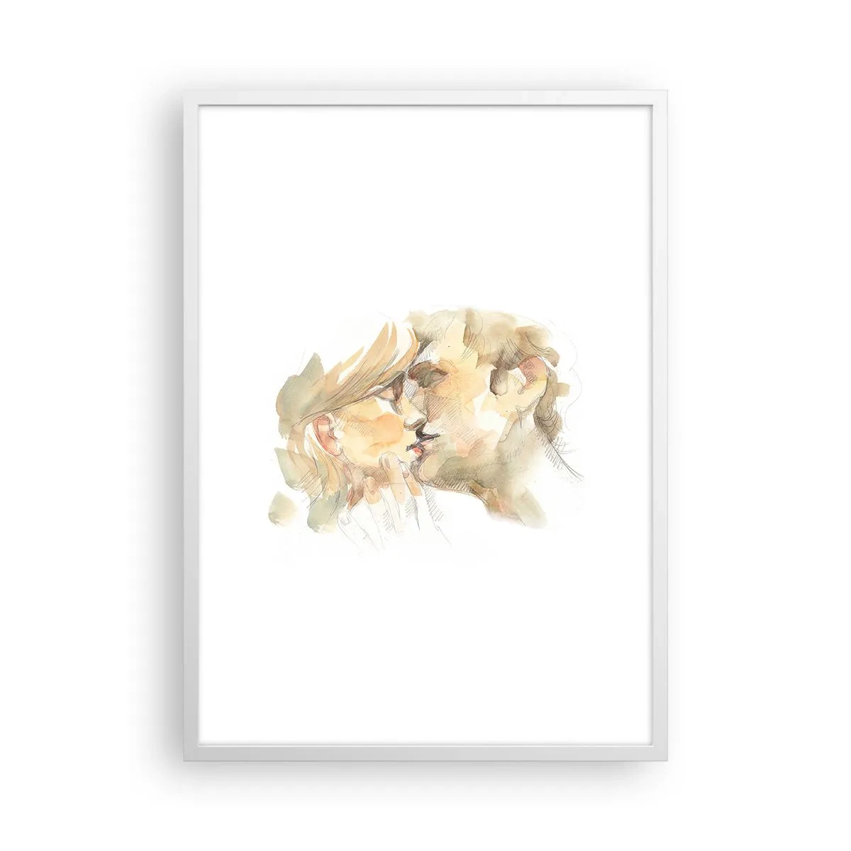 Affiche dans un cadre blanc - Poster - A moitié trouvé ? - 50x70 cm