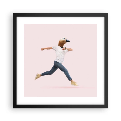 Affiche dans un cadre noir - Poster - Une pincée d'absurdité - 40x40 cm