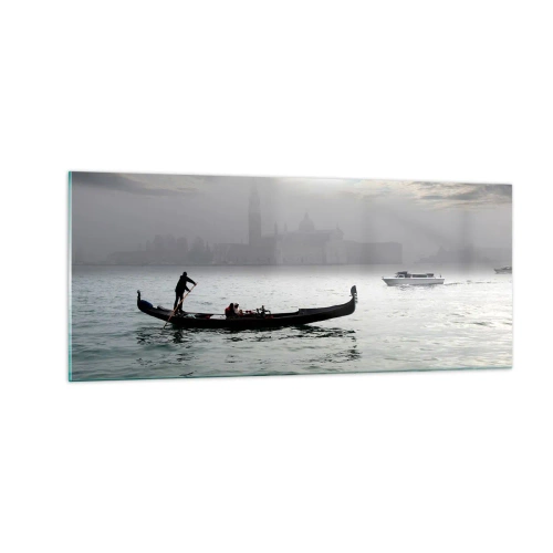 Impression sur verre - Image sur verre - Une ville fabuleuse faite d'eau et de brouillard - 100x40 cm