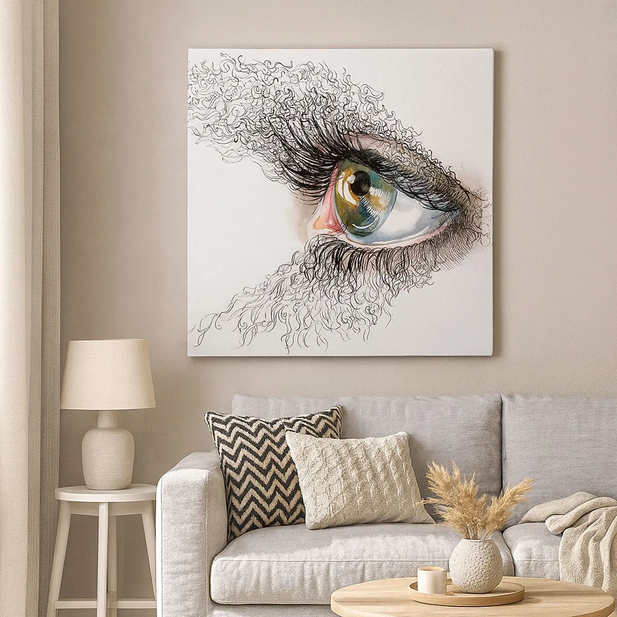 Impression sur toile - Image sur toile - Regarde droit dans l'âme - 30x30 cm