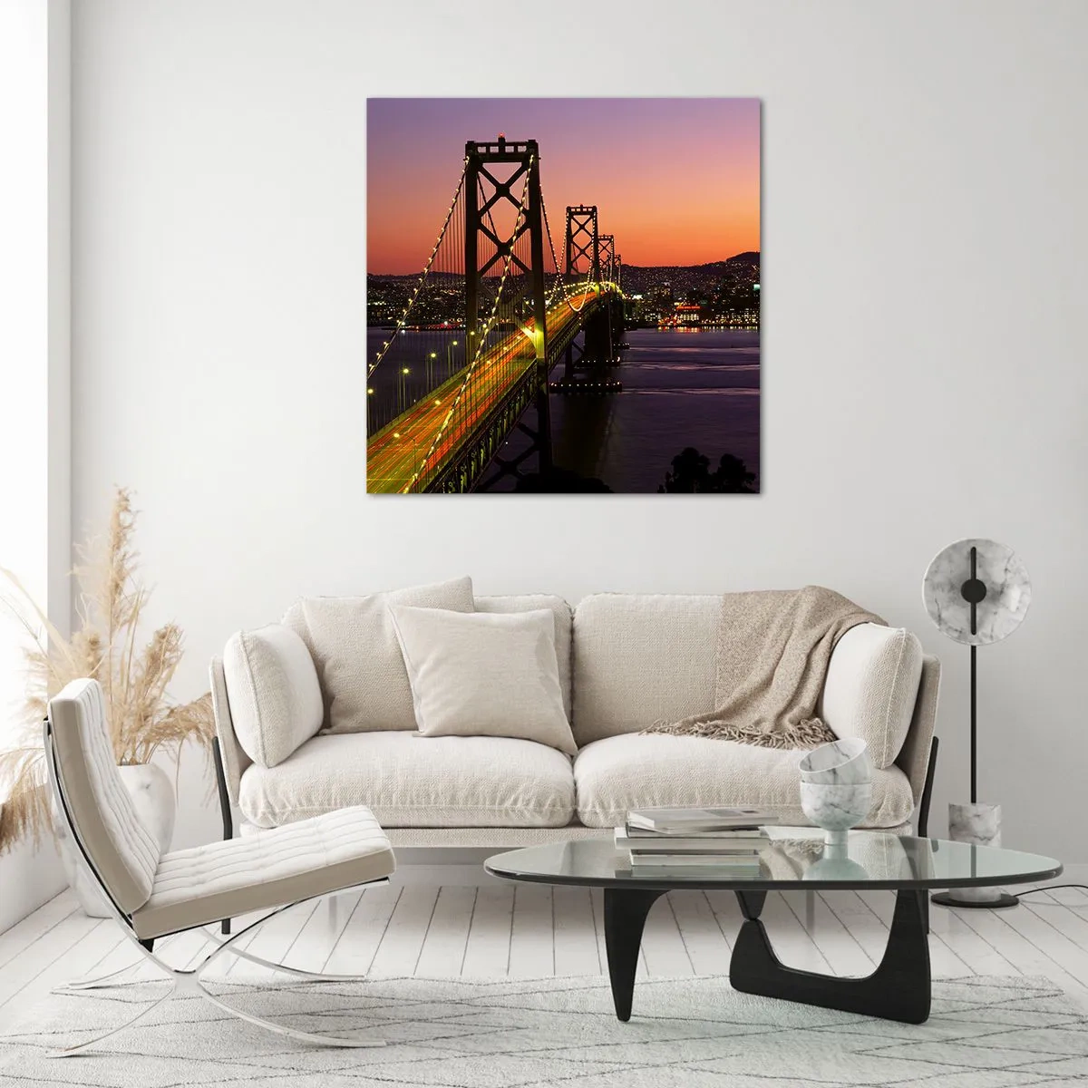 Impression sur verre - Image sur verre - Soirée violette - 50x50 cm