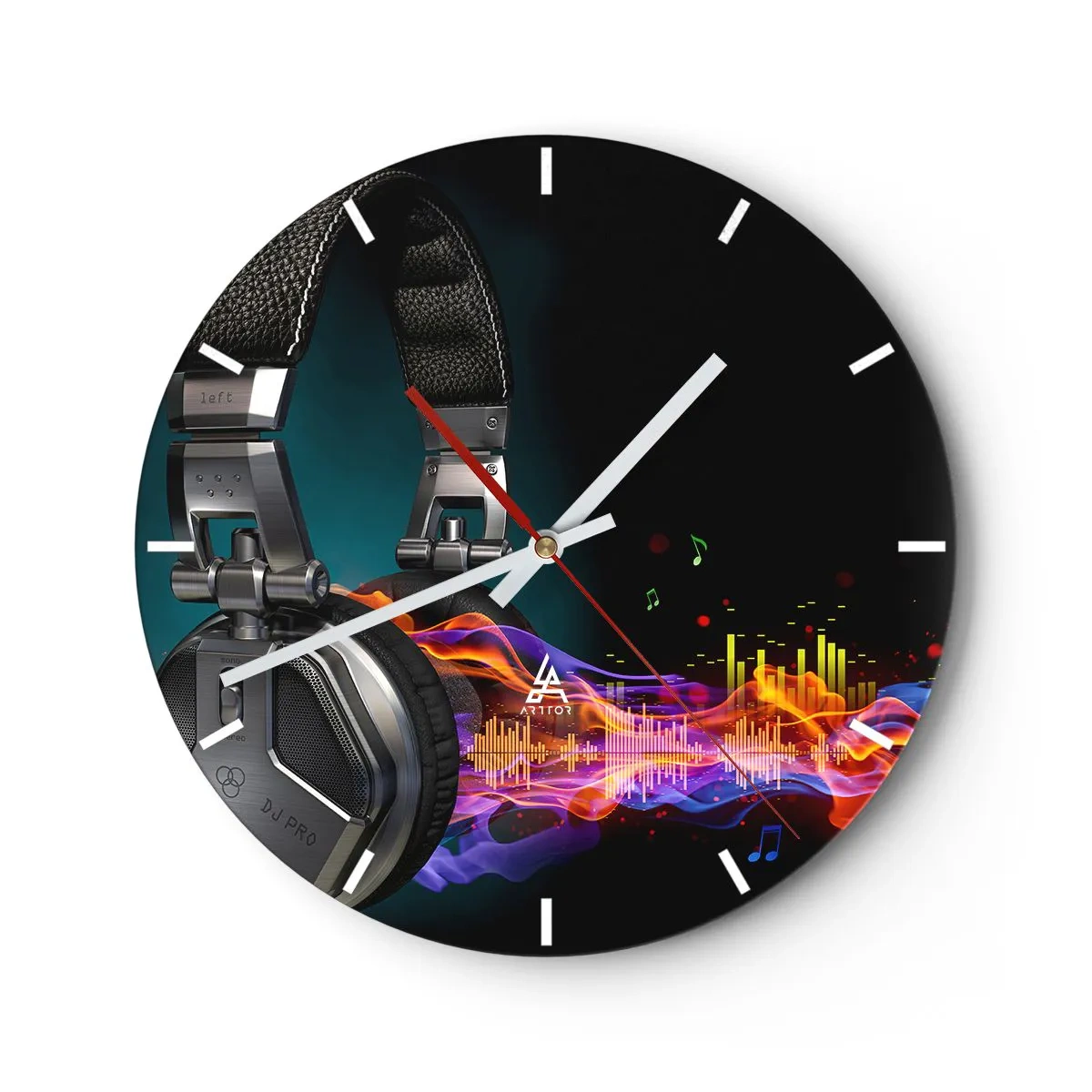 Horloge murale - Pendule murale - Dans le feu de la musique - 40x40 cm
