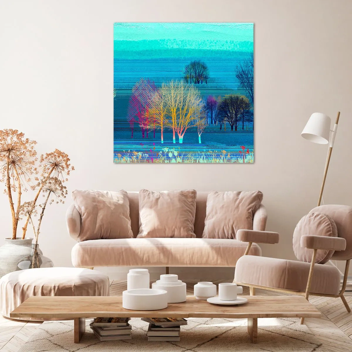 Impression sur toile - Image sur toile - Un paysage soigné - 60x60 cm