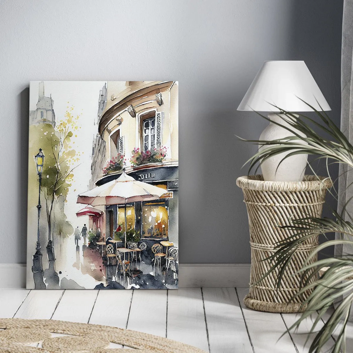Impression sur toile - Image sur toile - Matinée parisienne - 65x120 cm