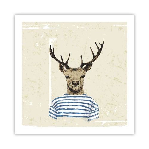 Affiche - Poster - Parce que j'aime les chemises rayées - 60x60 cm