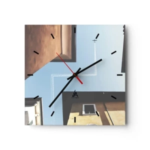Horloge murale - Pendule murale - Au-dessus du labyrinthe de la ville - 40x40 cm