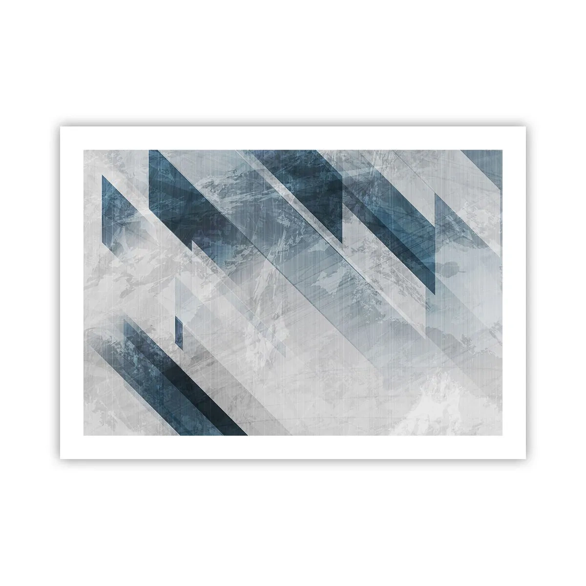 Affiche - Poster - Composition spatiale - mouvement gris - 70x50 cm