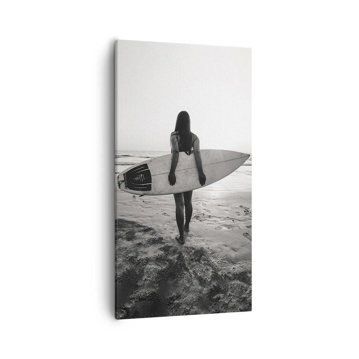 Impression sur toile - Image sur toile - Fille des vagues de la mer - 55x100 cm