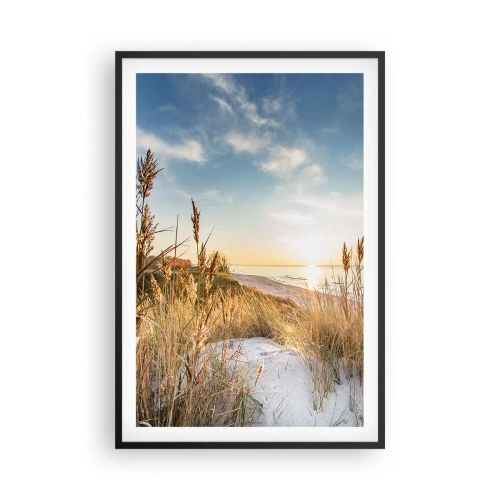 Affiche dans un cadre noir - Poster - Plage du nord - 61x91 cm