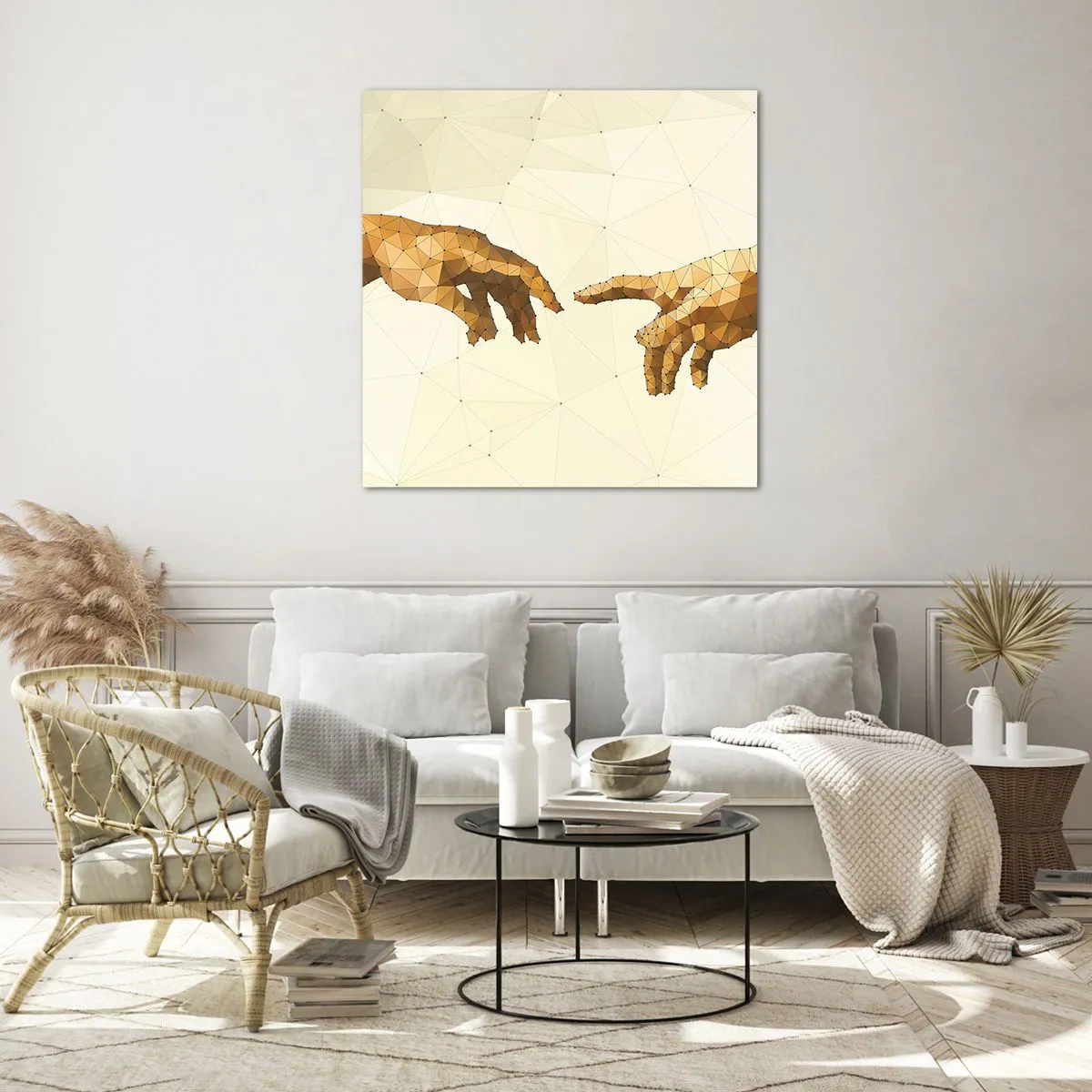 Impression sur verre - Image sur verre - Géométrie divine - 70x70 cm