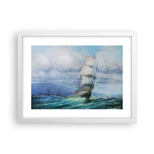 Affiche dans un cadre blanc - Poster - Vents favorables - 40x30 cm