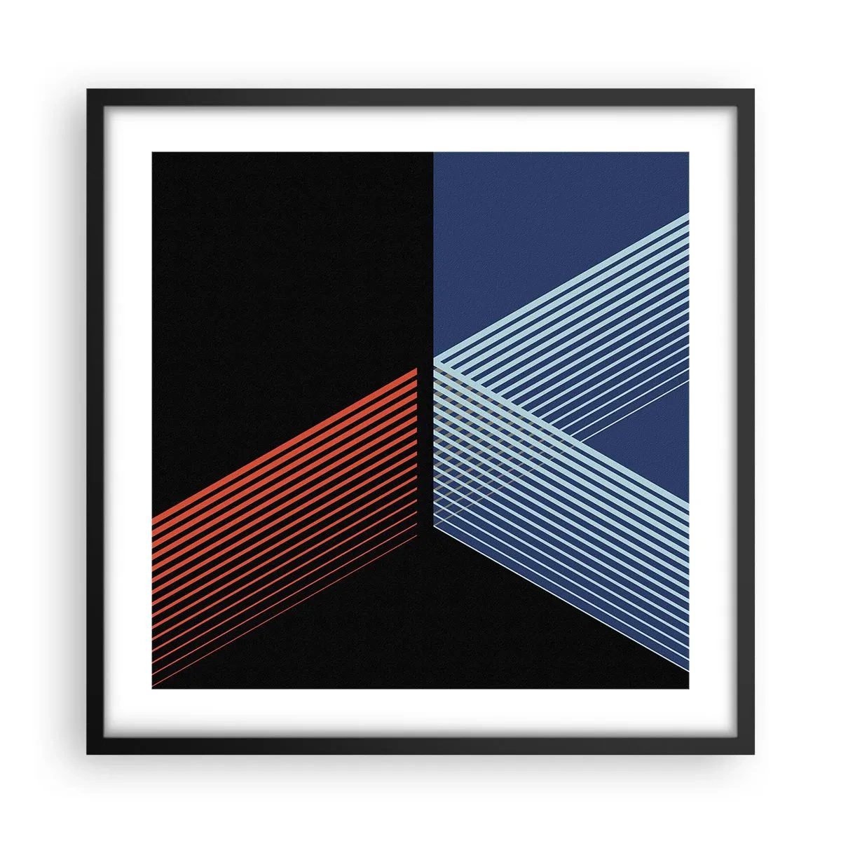 Affiche dans un cadre noir - Poster - Histoire simple - 50x50 cm