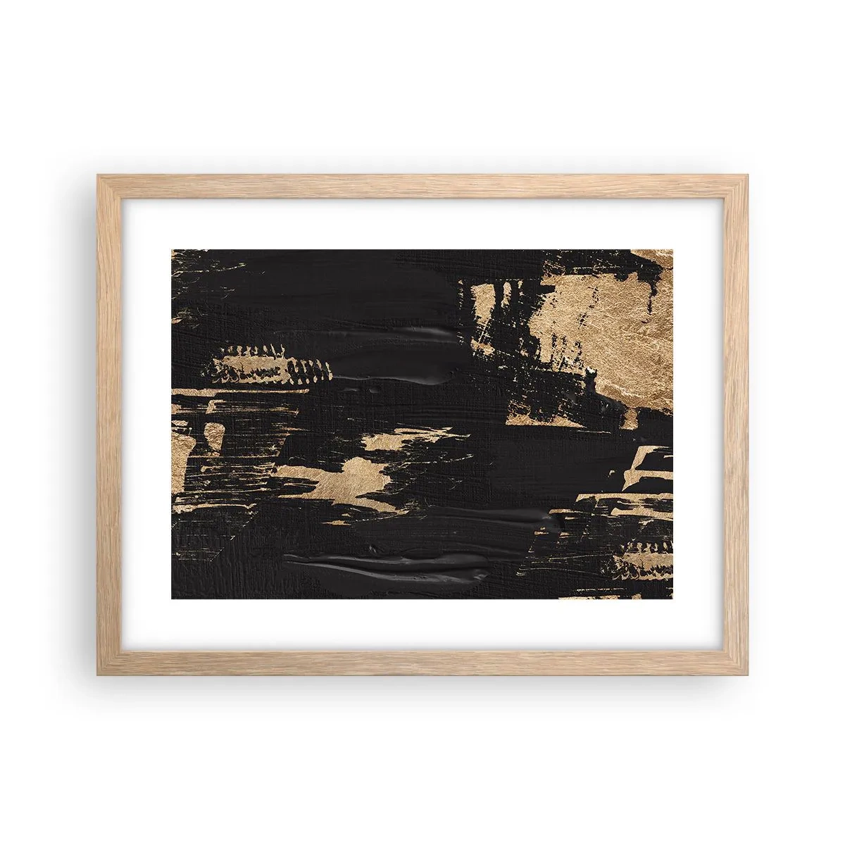 Affiche dans un chêne clair - Poster - Empreinte du toucher - 40x30 cm