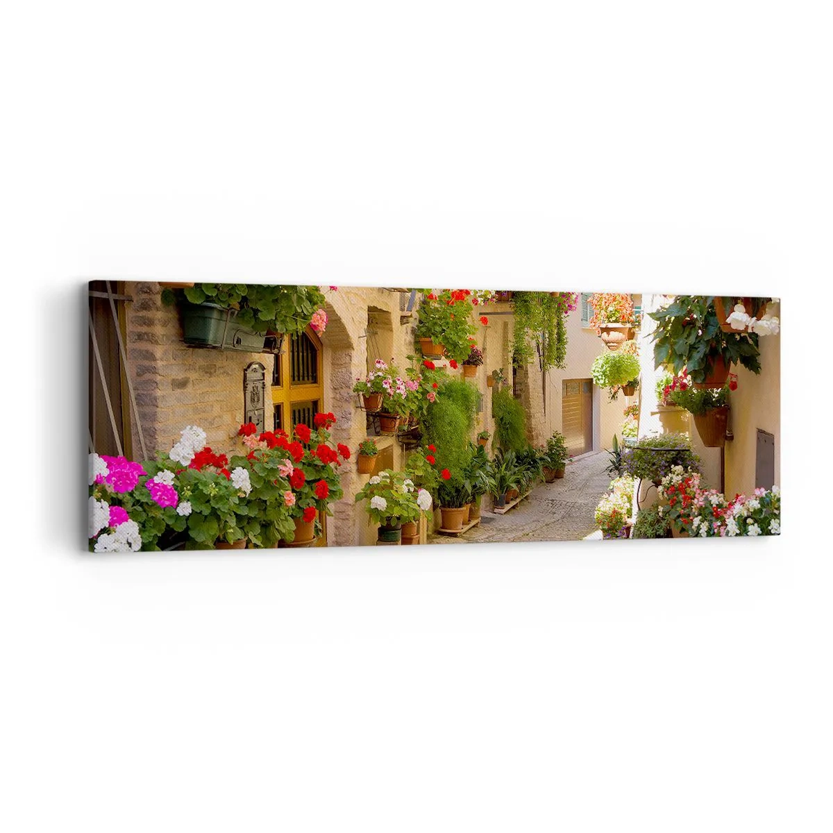Impression sur toile - Image sur toile - Une inondation de fleurs  - 90x30 cm