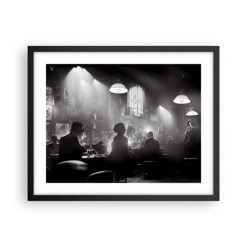 Affiche dans un cadre noir - Poster - Dans une ambiance jazz - 50x40 cm