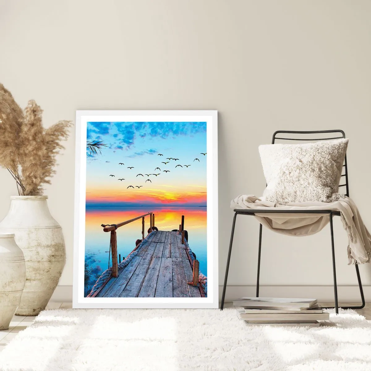 Affiche dans un cadre blanc - Poster - Il est temps de rentrer... - 61x91 cm