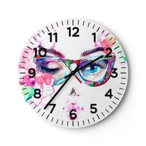 Horloge murale - Pendule murale - Une promesse tentante - 40x40 cm