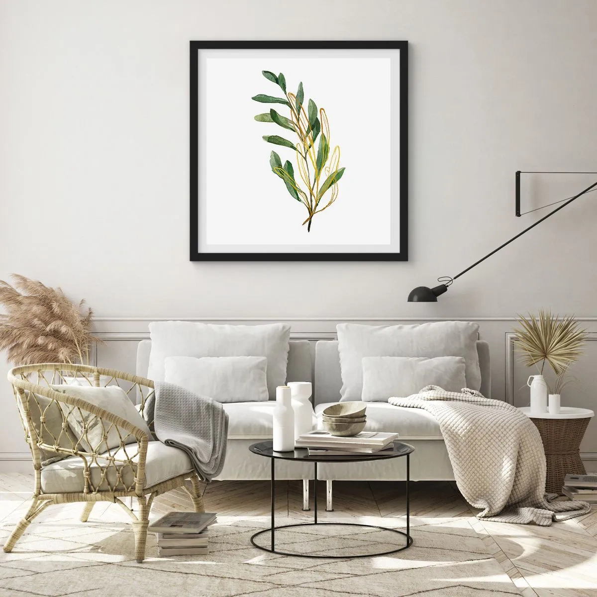 Affiche dans un cadre noir - Poster - Tout ce qui est bon - 60x60 cm