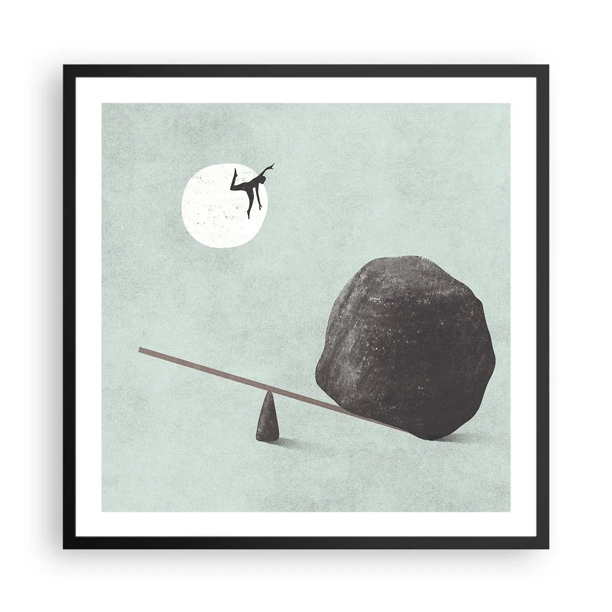 Affiche dans un cadre noir - Poster - Réalisation de ses rêves - 60x60 cm