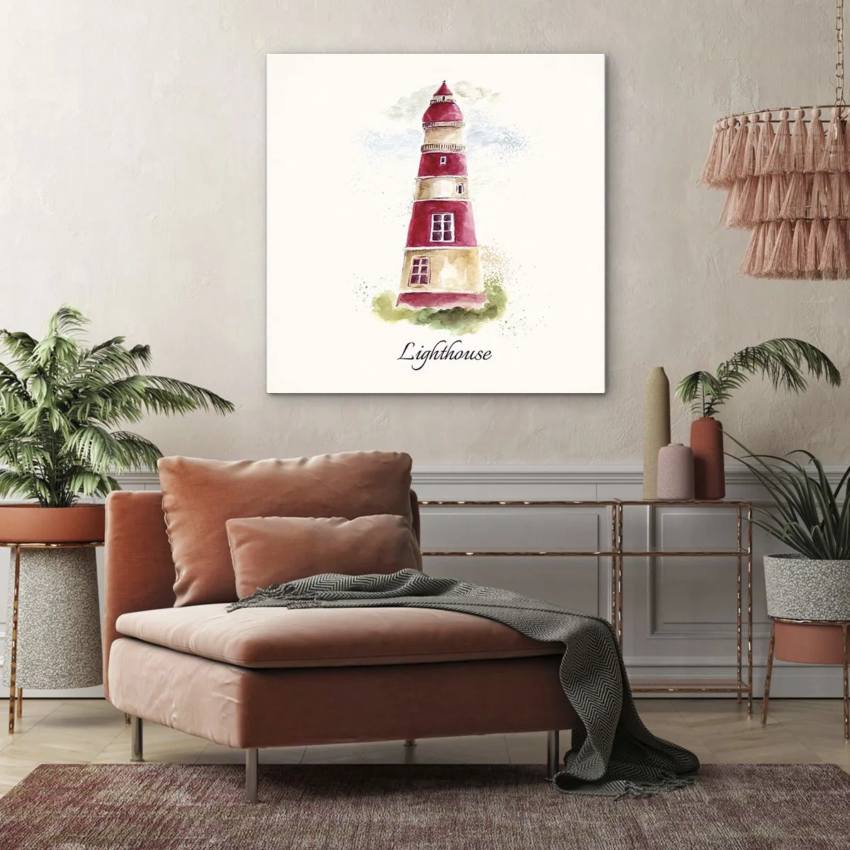 Impression sur toile - Image sur toile - Il y a toujours beau temps autour - 40x40 cm