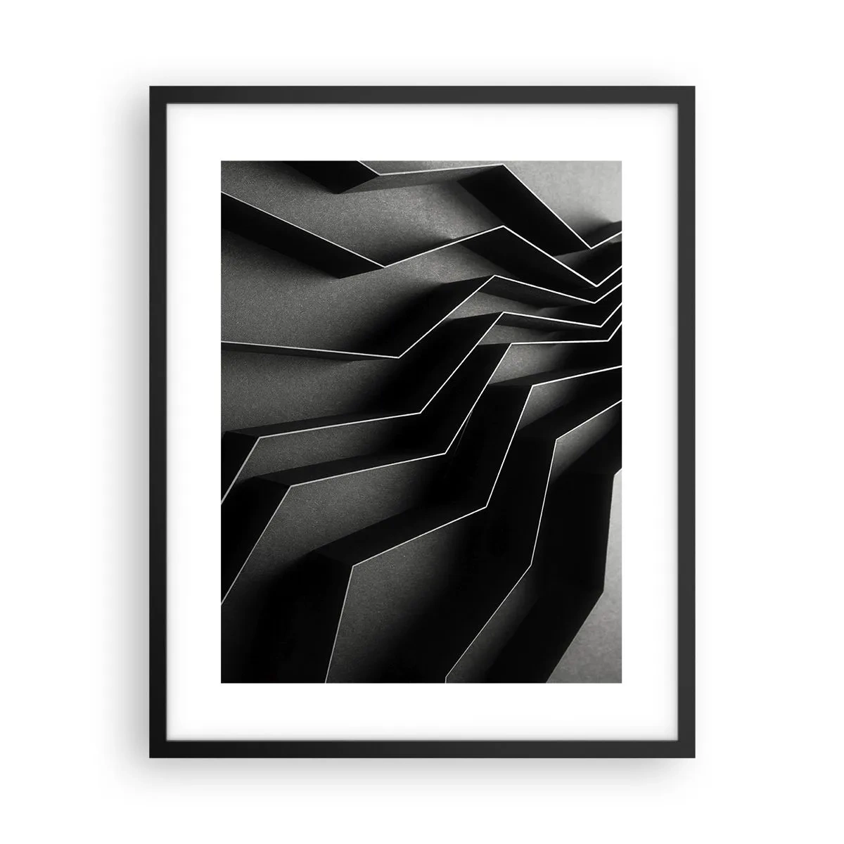 Affiche dans un cadre noir - Poster - Ordre spatial - 40x50 cm