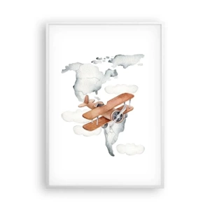 Affiche dans un cadre blanc - Poster - Dans un esprit pionnier - 70x100 cm