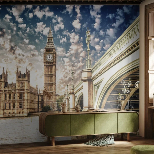 Papier peint sur mesure Premium Canvas - Nuages 