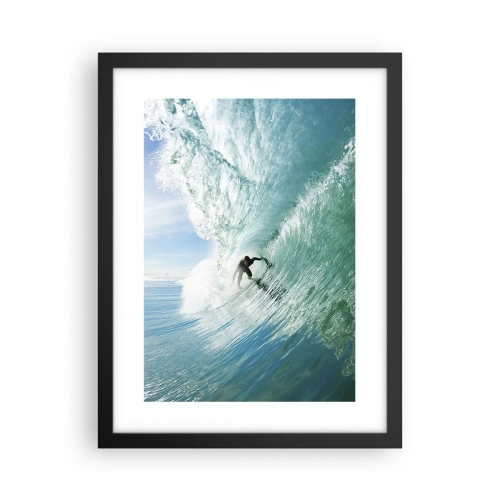Affiche dans un cadre noir - Poster - Toujours sur la vague - 30x40 cm