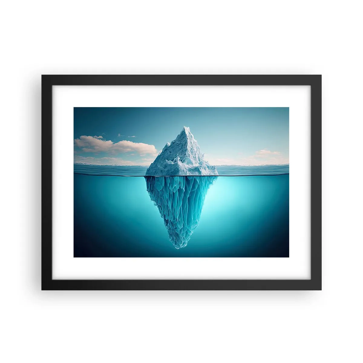 Affiche dans un cadre noir - Poster - Reine de Glace - 40x30 cm