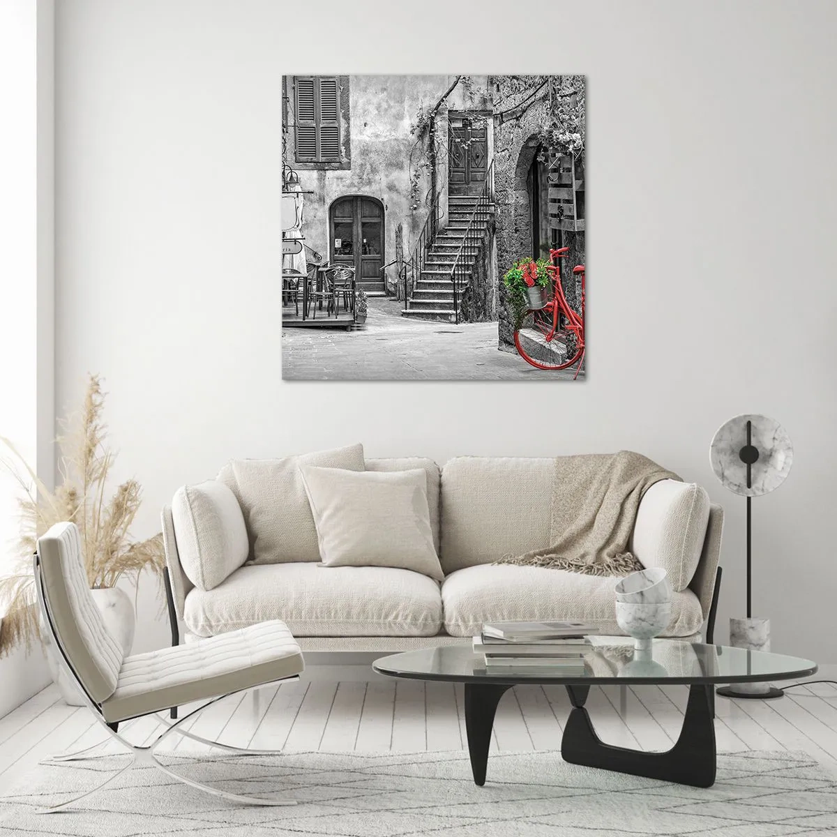 Impression sur verre - Image sur verre - Ruelle toscane - 70x70 cm