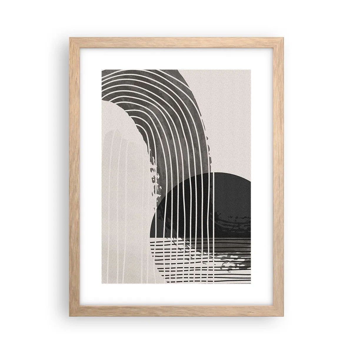 Affiche dans un chêne clair - Poster - Aller et retour - 30x40 cm