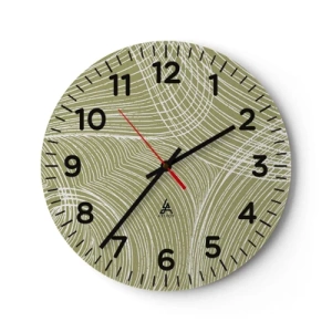 Horloge murale - Pendule murale - Abstraction complexe de blanc - 40x40 cm