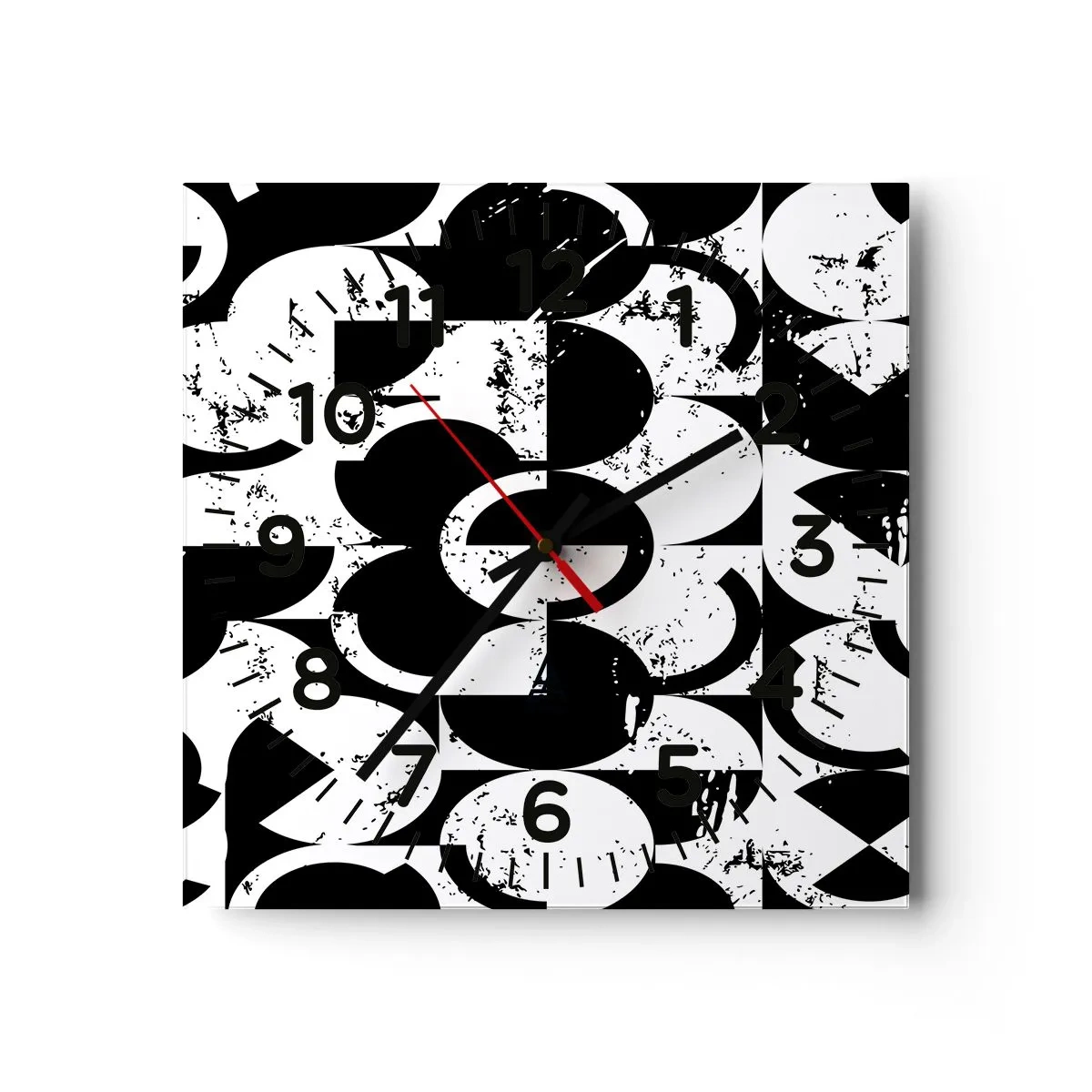 Horloge murale - Pendule murale - Le blanc est blanc et le noir est noir - 40x40 cm