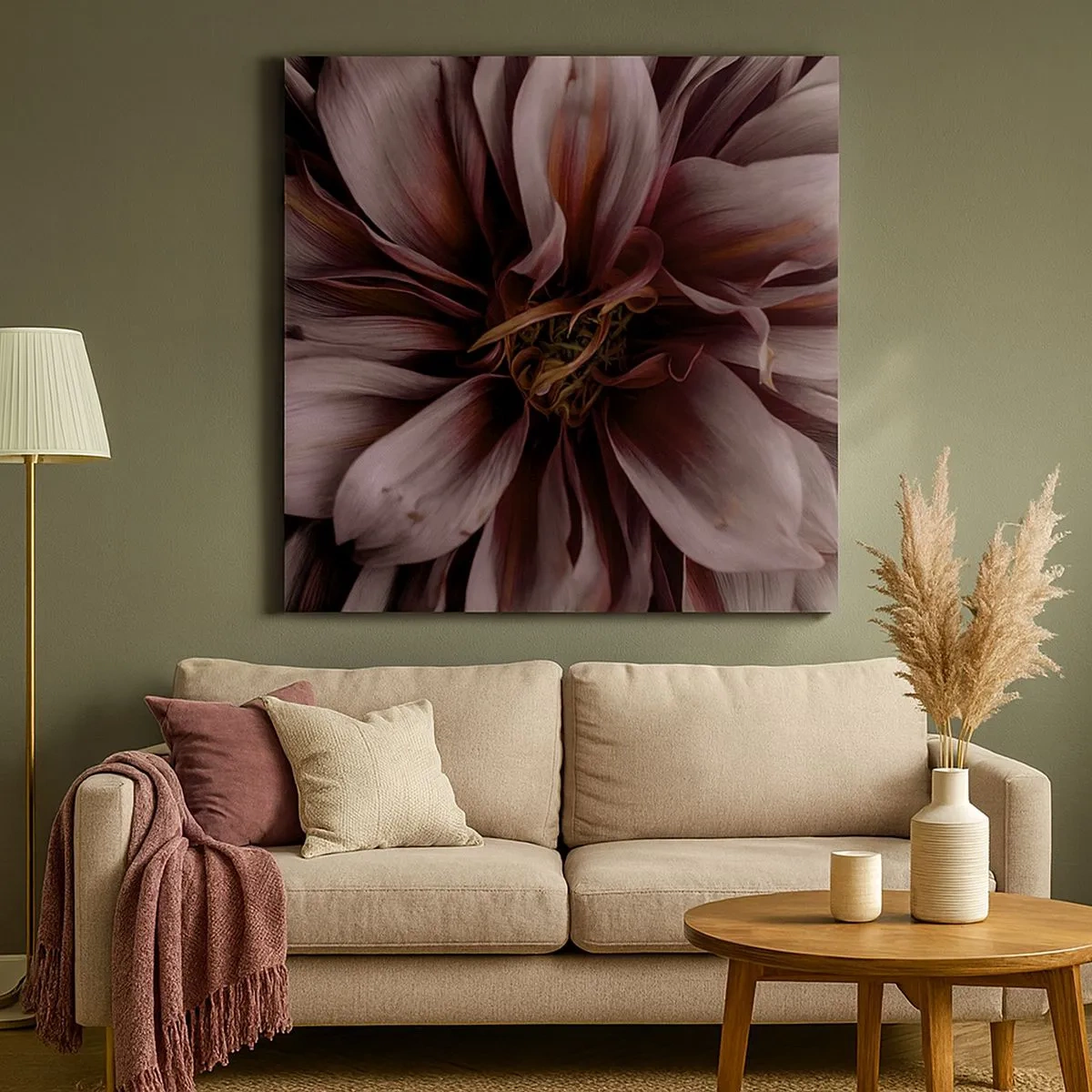 Impression sur toile - Image sur toile - Un coeur fleuri - 30x30 cm