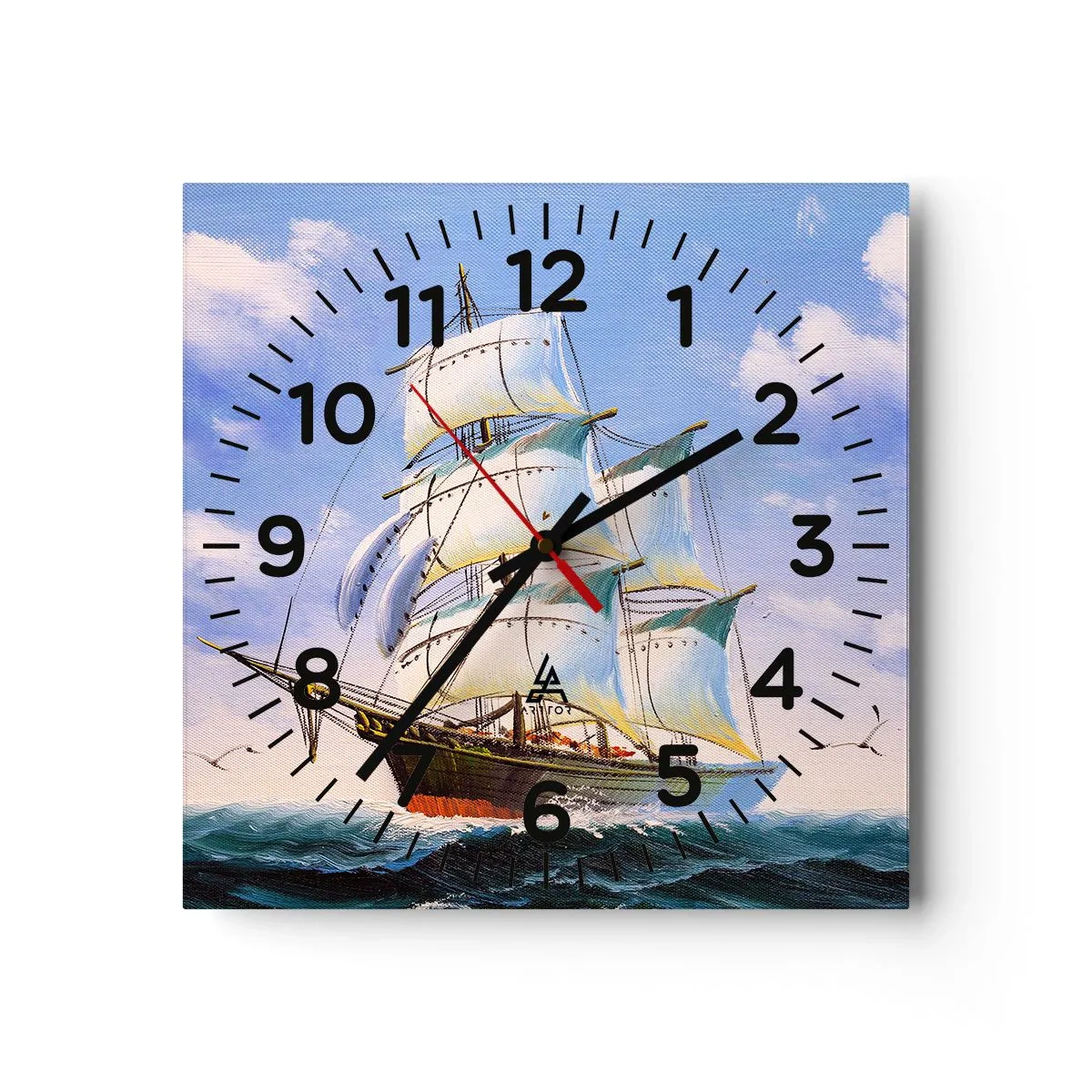 Horloge murale - Pendule murale - Fièrement avec le vent - 40x40 cm