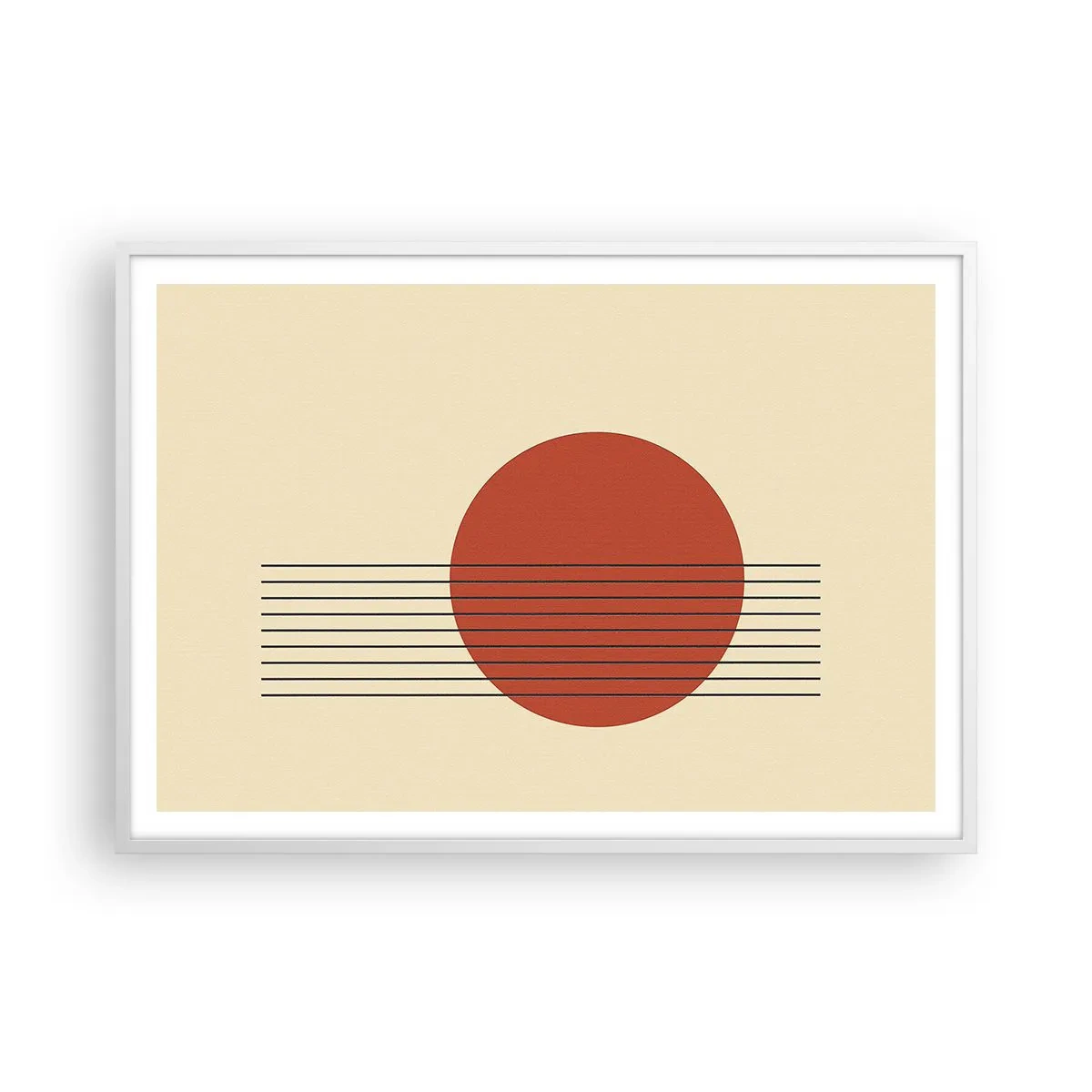 Affiche dans un cadre blanc - Poster - Aux alentours et plus loin - 100x70 cm