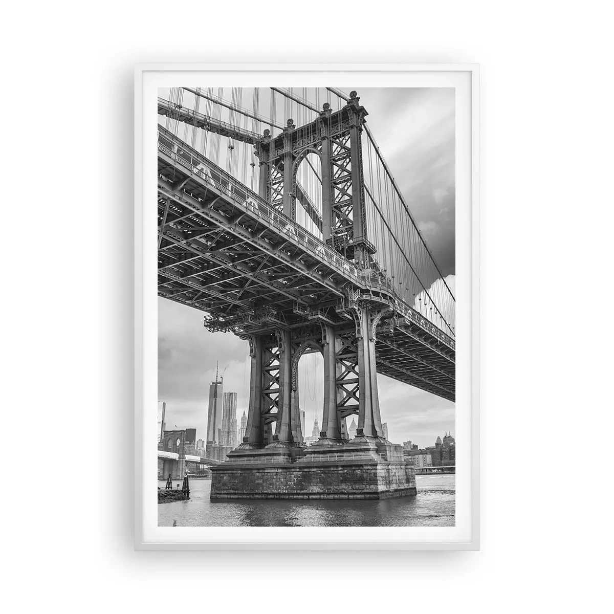 Affiche dans un cadre blanc - Poster - Au coeur de la ville - 70x100 cm