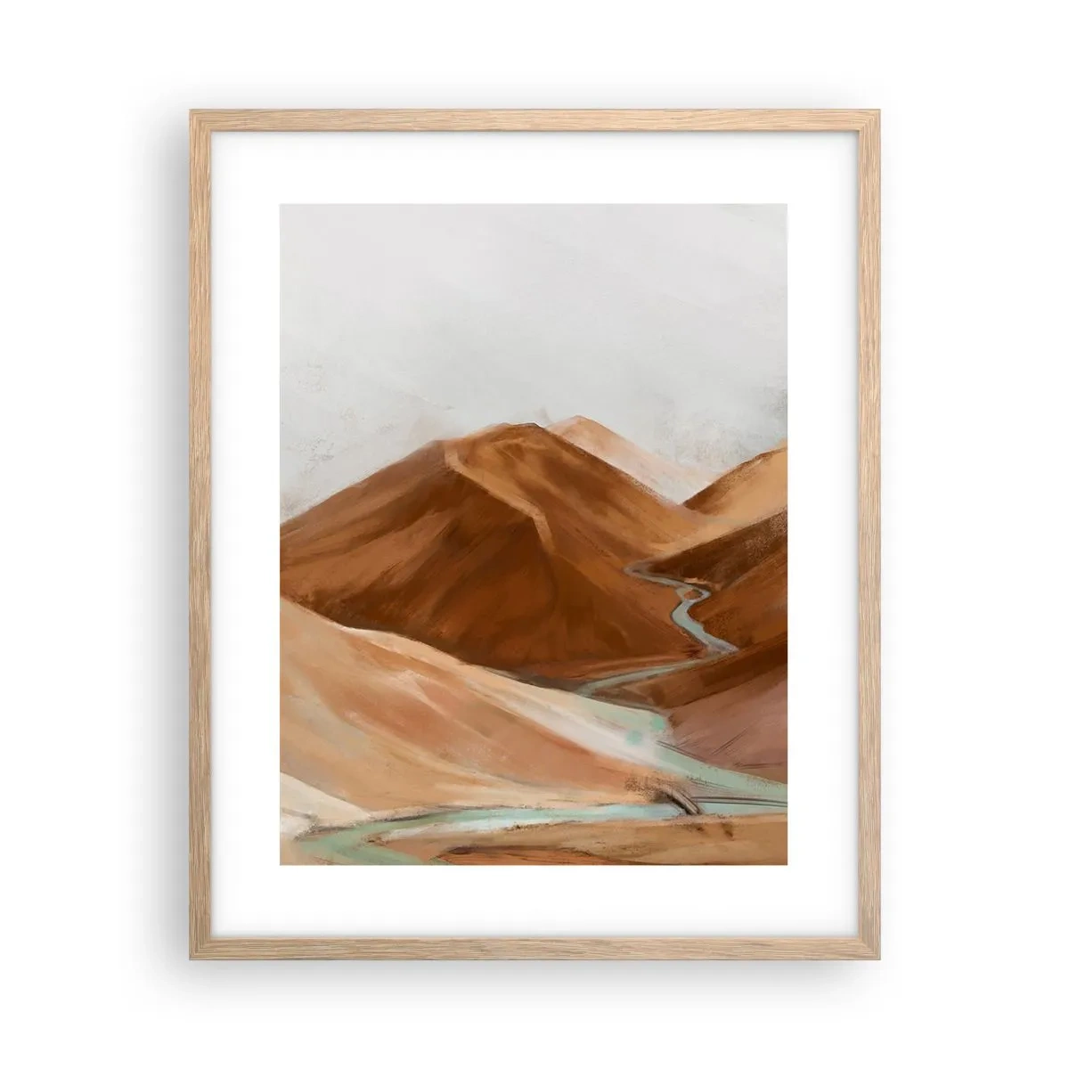 Affiche dans un chêne clair - Poster - A la source - 40x50 cm