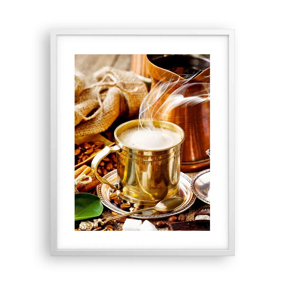 Affiche dans un cadre blanc - Poster - Bonne journée! - 40x50 cm