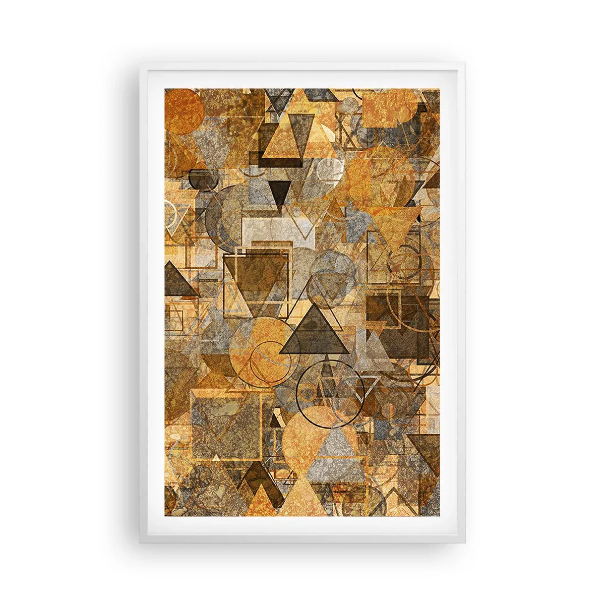 Affiche dans un cadre blanc - Poster - Le monde en forme - 61x91 cm