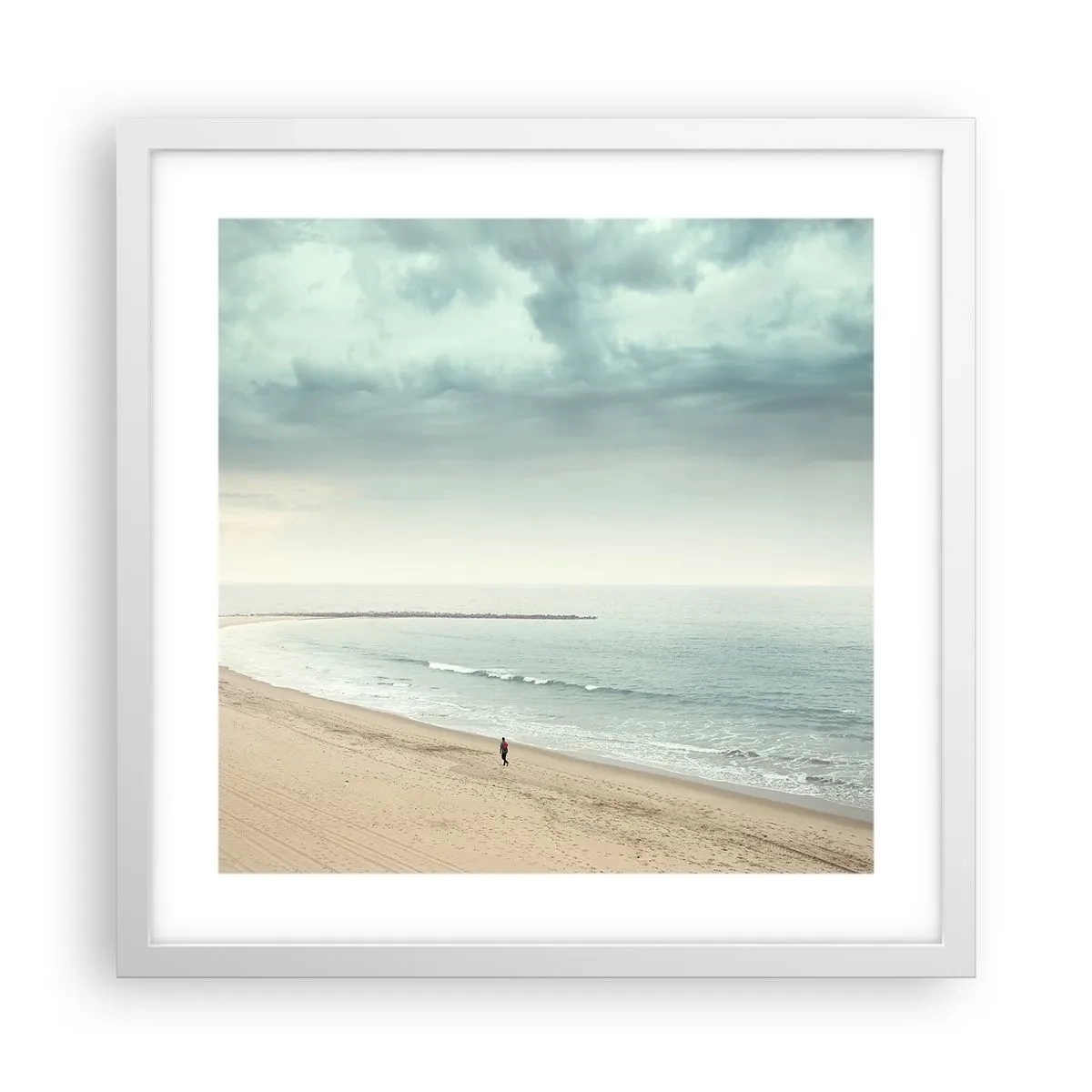 Affiche dans un cadre blanc - Poster - à la recherche de la paix - 40x40 cm