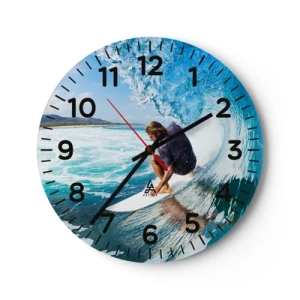 Horloge murale - Pendule murale - Danse avec les vagues - 30x30 cm