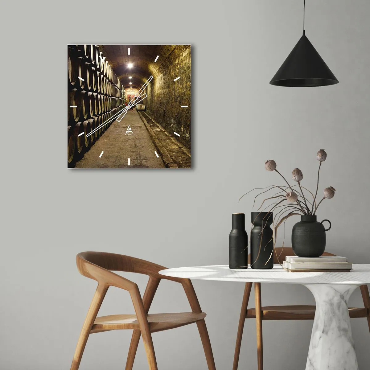 Horloge murale - Pendule murale - Qu'il est bon de s'allonger - 40x40 cm